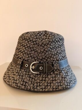 Vintage Coach Rain Hat with stylish buckle. Rare find.